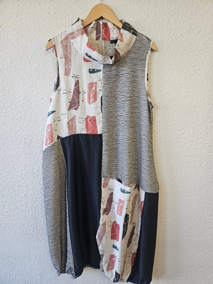 Kozan Alessandra Dress In Faces-Katze Boutique