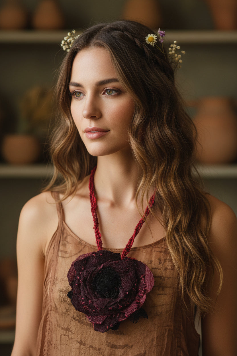 Reversible OOAK Handmade Necklace-Katze Boutique