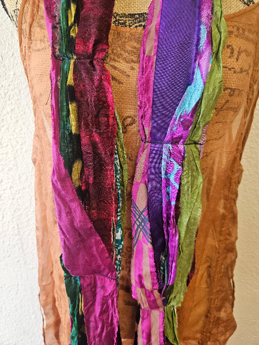 Handmade OOAK Fringe Scarf Basia | Katze Boutique