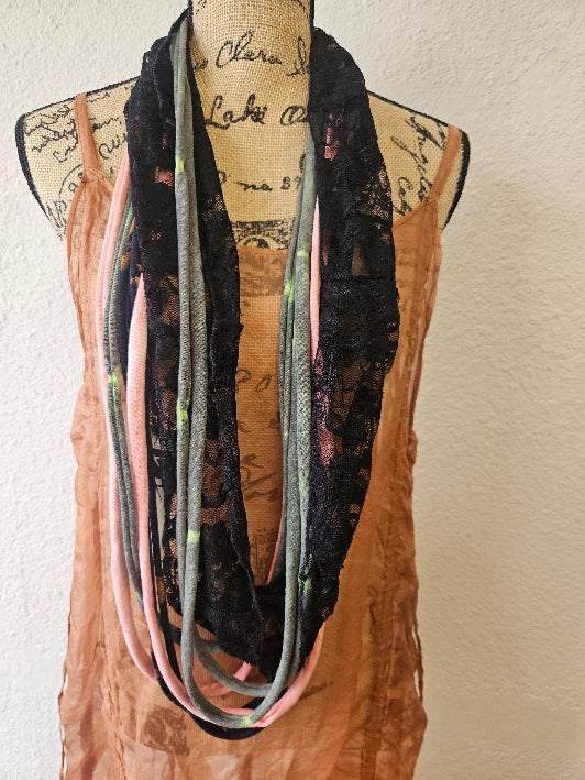Handmade OOAK Cotton Lace Infinity Scarf | Katze Boutique