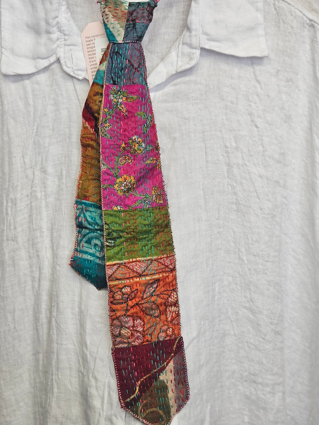 Silk Kantha Ties Necklace