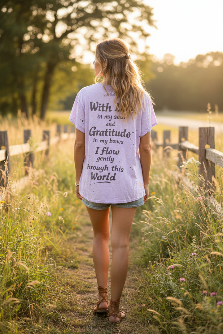 Jaded Gypsy Moon Dust Lavender Tee | Boho Graphic Top | Katze Boutique