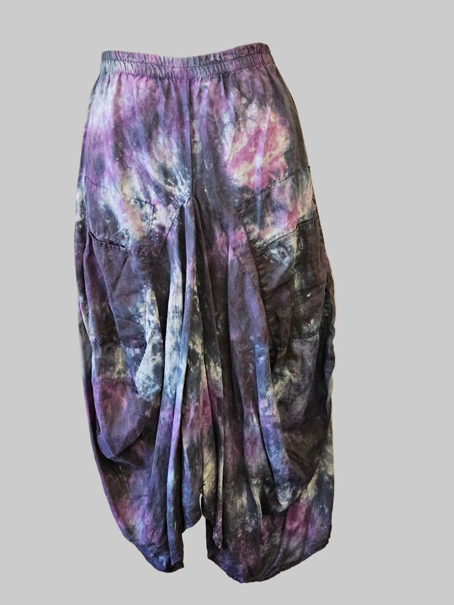 Hand Dyed Ramie Pocket Skirt – One of a Kind Artisan Skirt | Katze Boutique