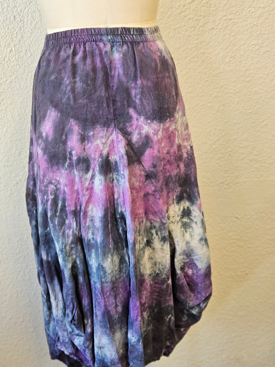 Hand Dyed Ramie Pocket Skirt – One of a Kind Artisan Skirt | Katze Boutique
