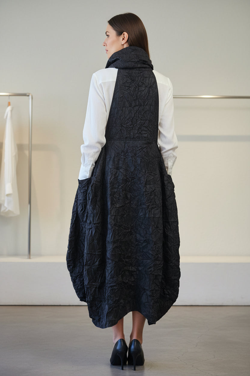 Kozan Avi Bubble Maxi Dress in Black | Katze Boutique