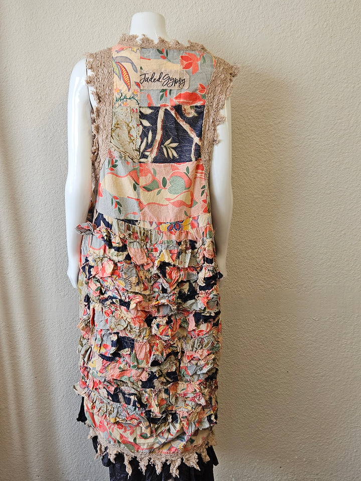 Jaded Gypsy Ruffle High-Lo Floral Top | Katze Boutique