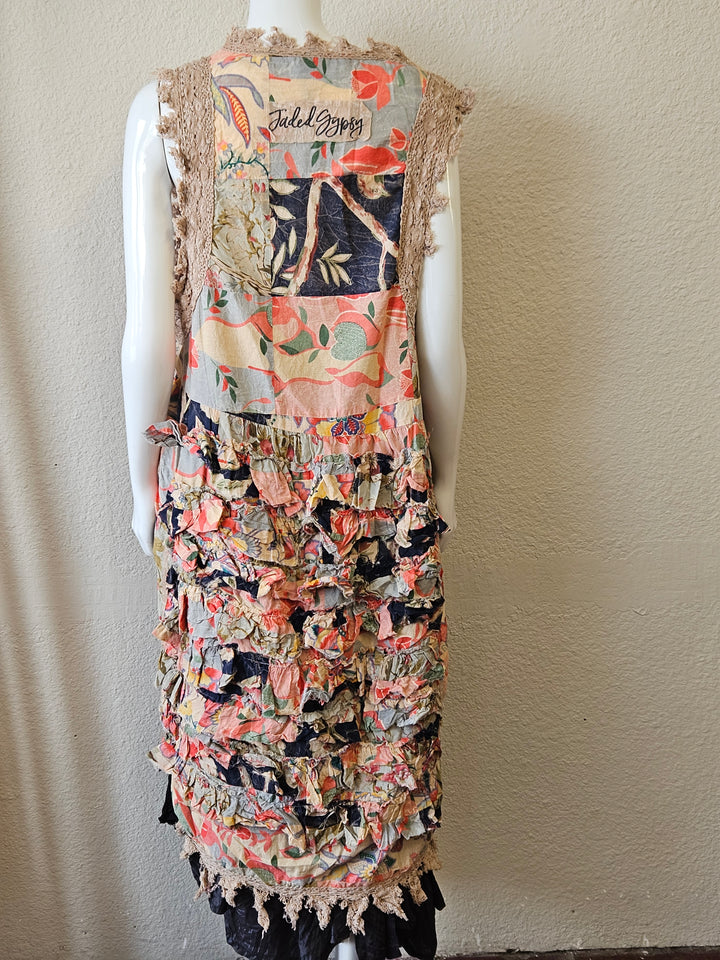Jaded Gypsy Ruffle High-Lo Floral Top | Katze Boutique