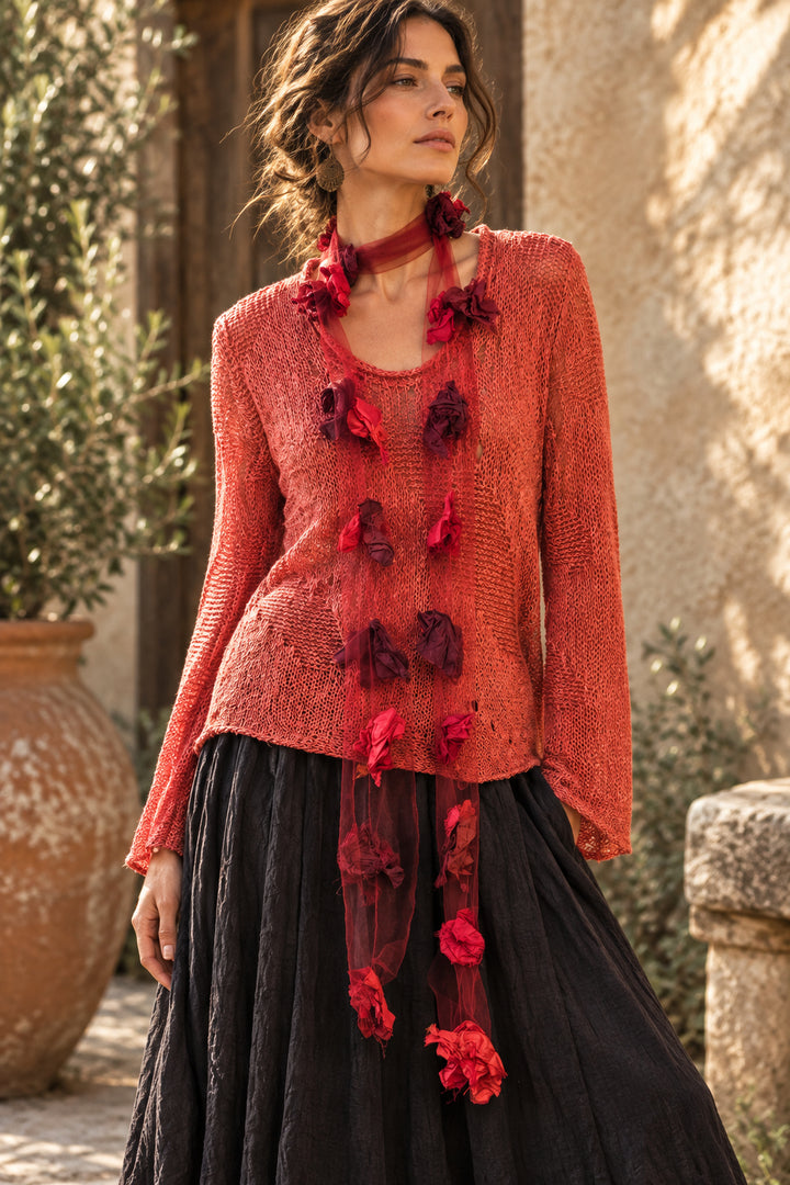 Handmade Tulle Silk Neck Piece | Katze Boutique