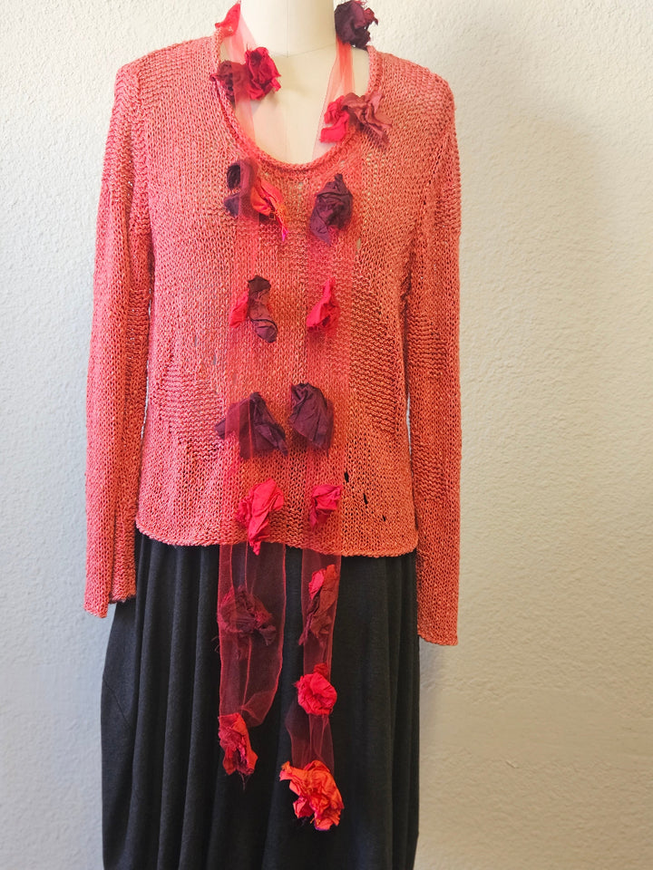 Handmade Tulle Silk Neck Piece | Katze Boutique