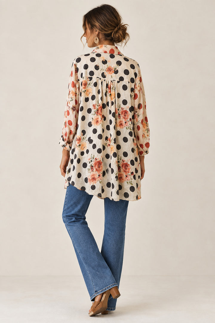 Jaded Gypsy Harvest Treasures Tunic-Midnight Dot-Katze Boutique