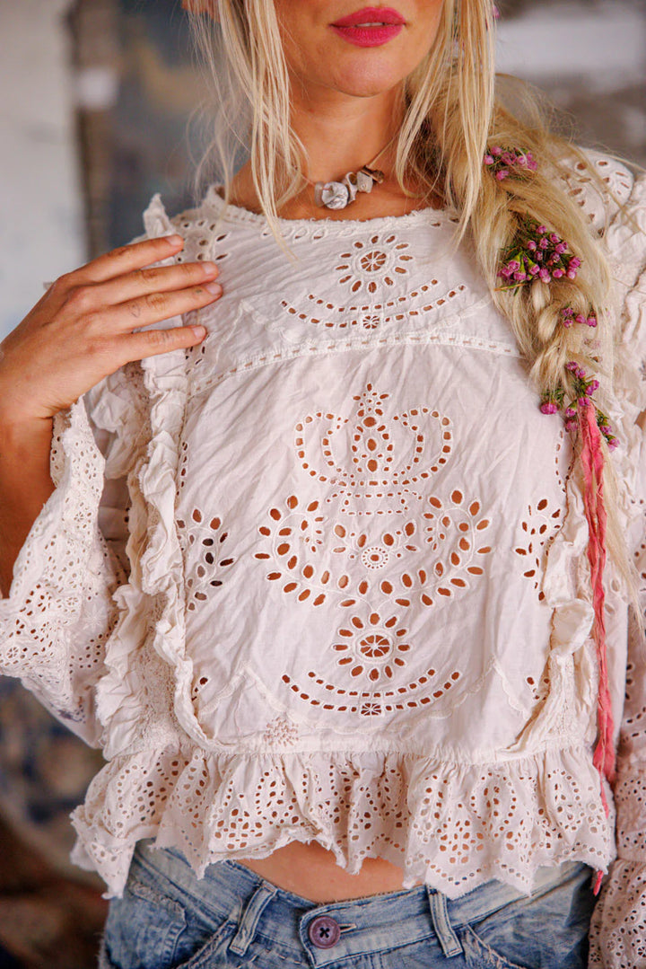 Magnolia Pearl Hermione Eyelet Blouse-Katze Boutique