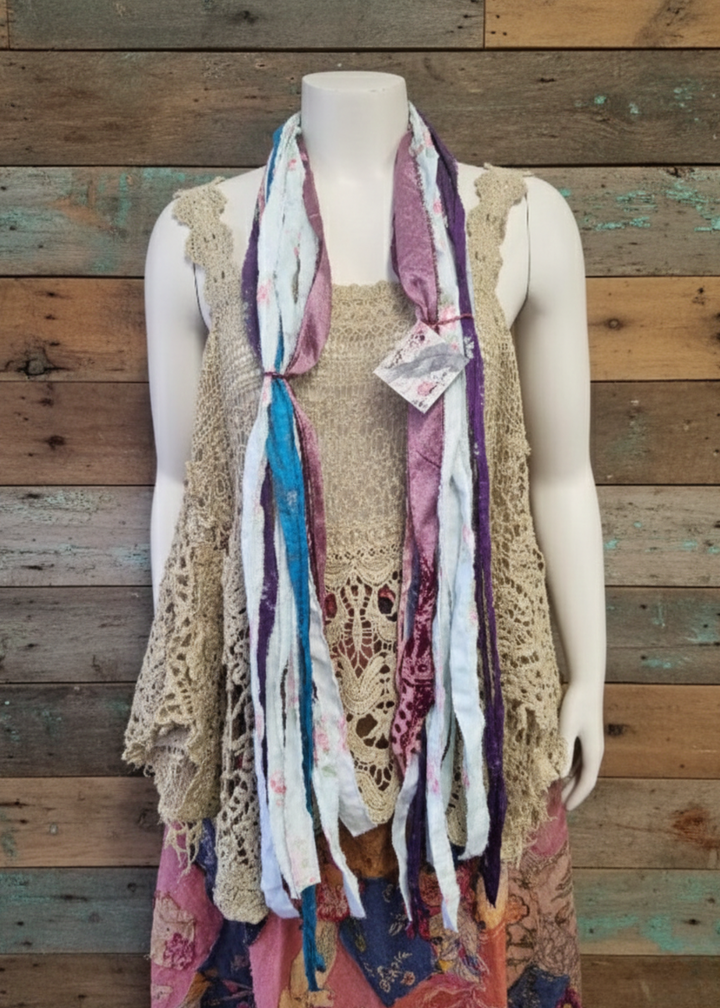 Handmade Fringe Scarf Multicolor-Katze Boutique