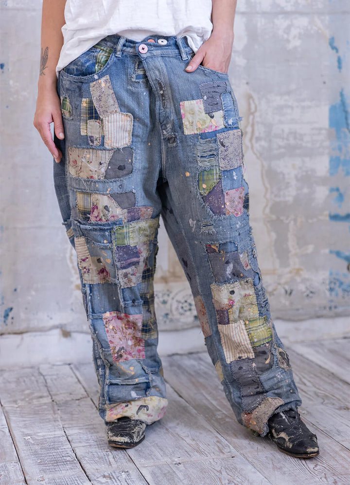 Magnolia Pearl Patchwork Crossroads Denims-Katze Boutique