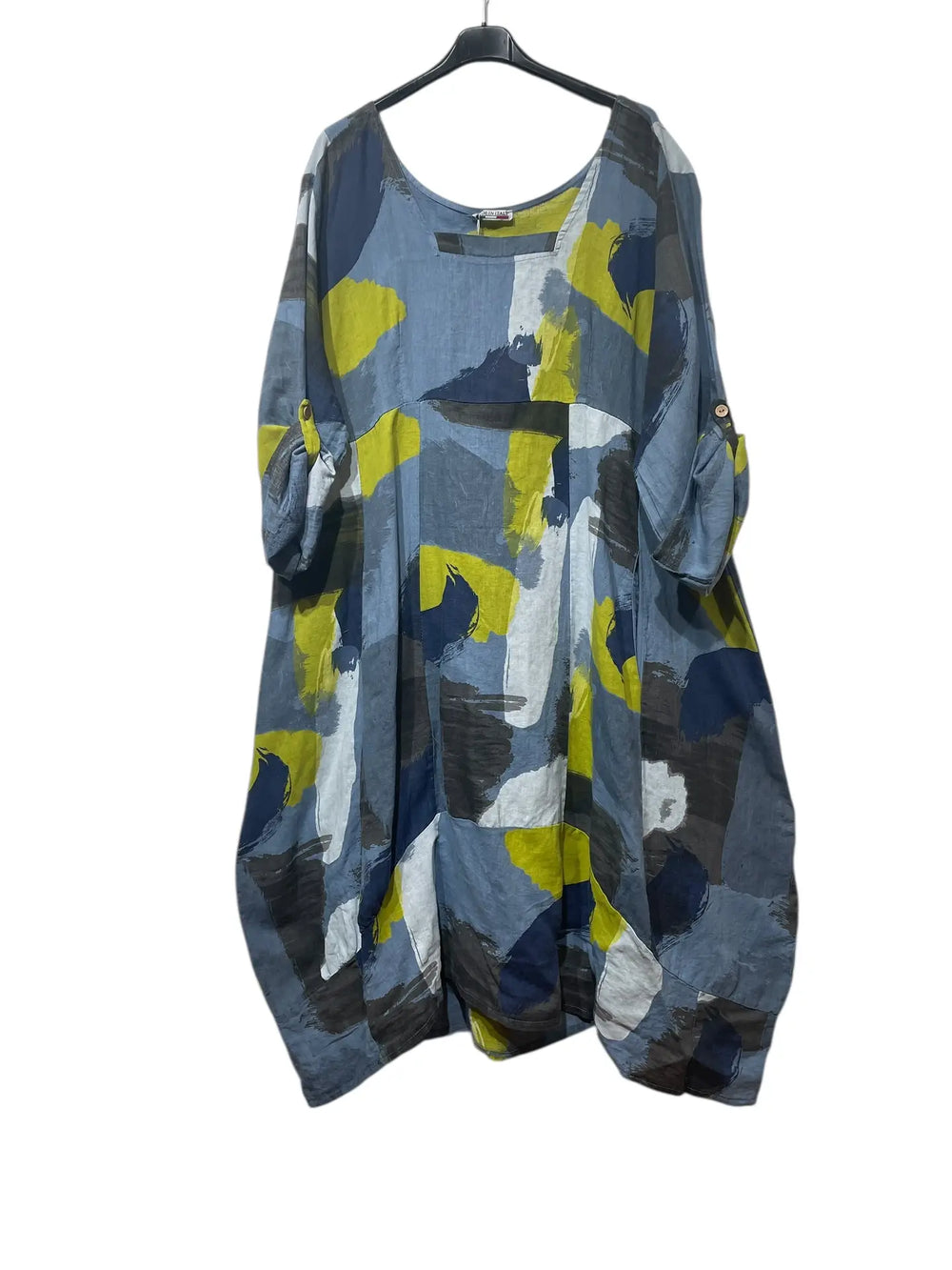 Made In Italy Plus Size Linen Dress-Katze Boutique