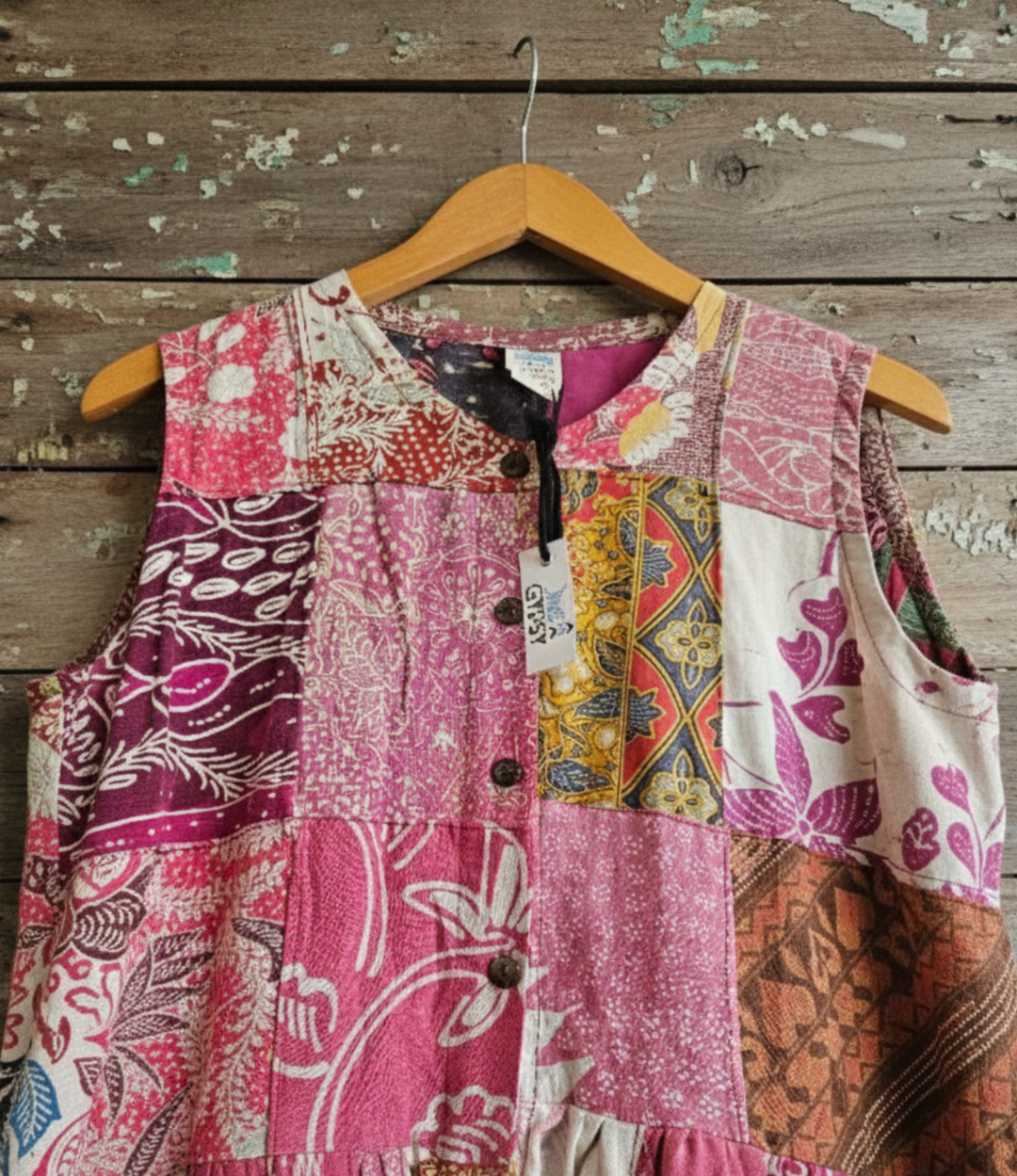 Jaded Gypsy Patchwork Long Dress-Katze Boutique