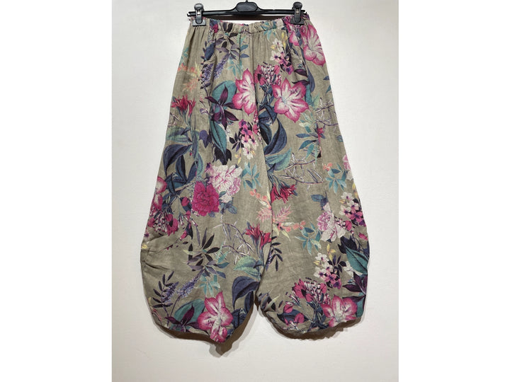 Made In Italy Balloon Linen Pants-Katze Boutique