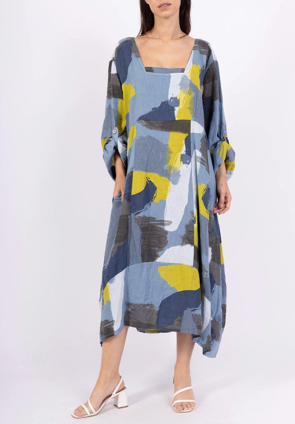 Made In Italy Plus Size Linen Dress | Katze Boutique