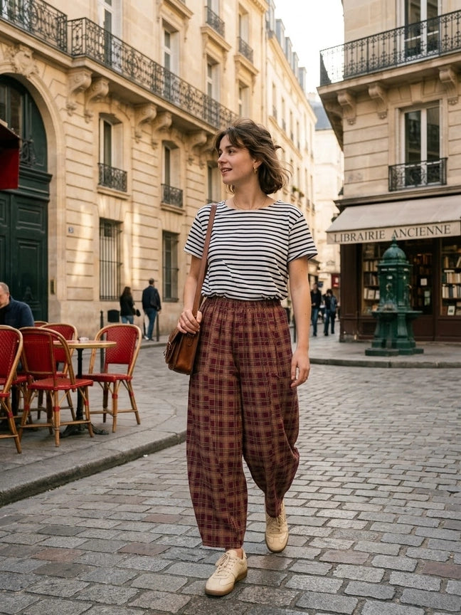 Corduroy Barrel Pants with Pockets | Made in Italy-Katze Boutique