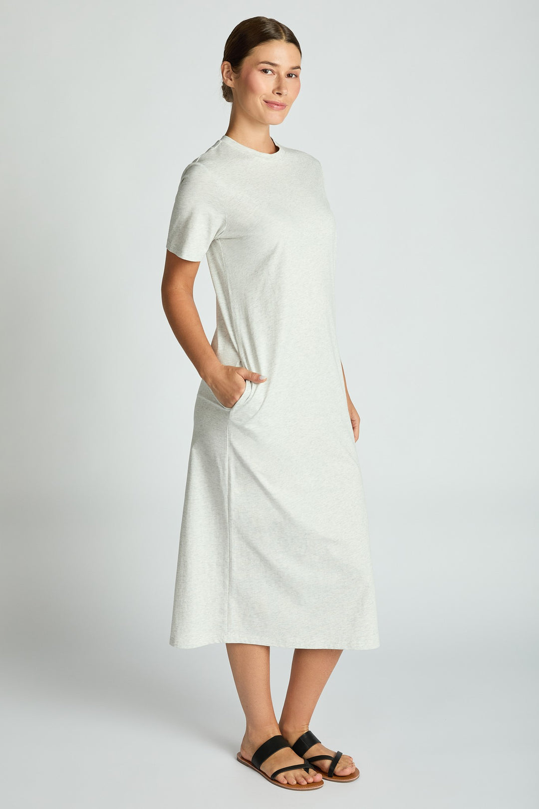 Cotton T-Shirt Midi Dress-Katze Boutique