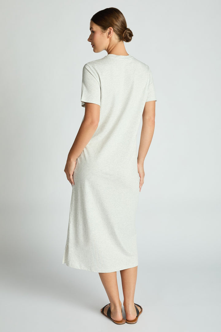 Cotton T-Shirt Midi Dress Grey | LOIT | Katze Boutique