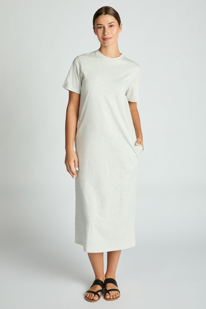 Cotton T-Shirt Midi Dress Grey | LOIT | Katze Boutique