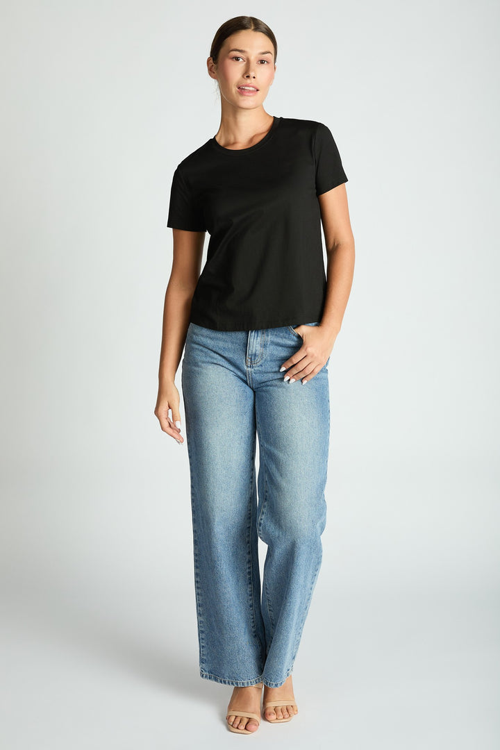 Cotton Short Sleeve Crop Top-LOIT-Katze Boutique