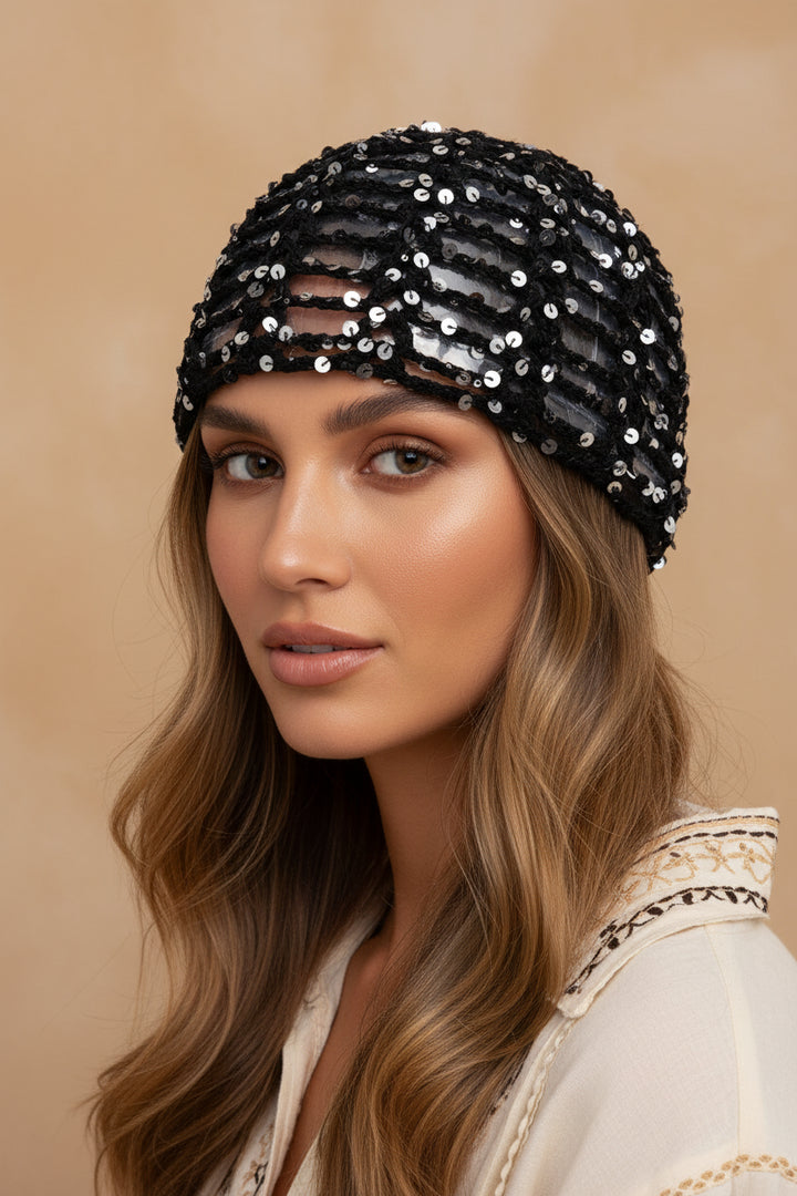 Jess Sequin Crochet Cap