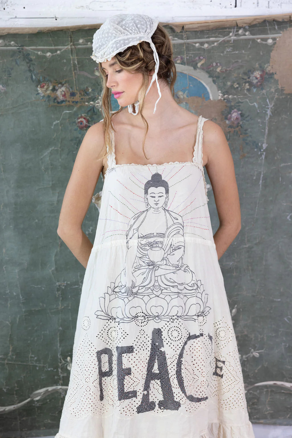 Magnolia Pearl Eyeled Tevy Peace Tank Dress-Katze Boutique
