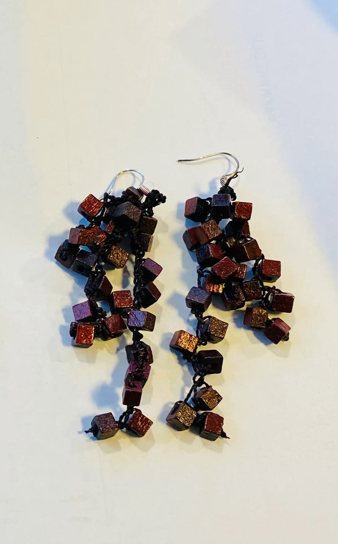 Jianhui London Iris Pashmina-Crocheted Tassel Earrings-Katze Boutique
