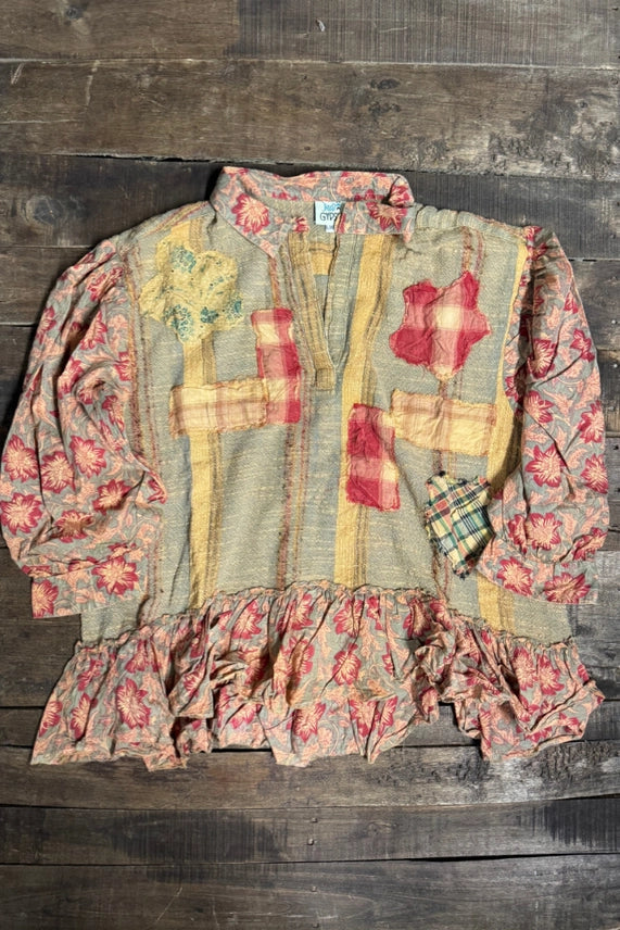 Jaded Gypsy Early Bloom Top | Bohemian Floral Blouse | Katze Boutique