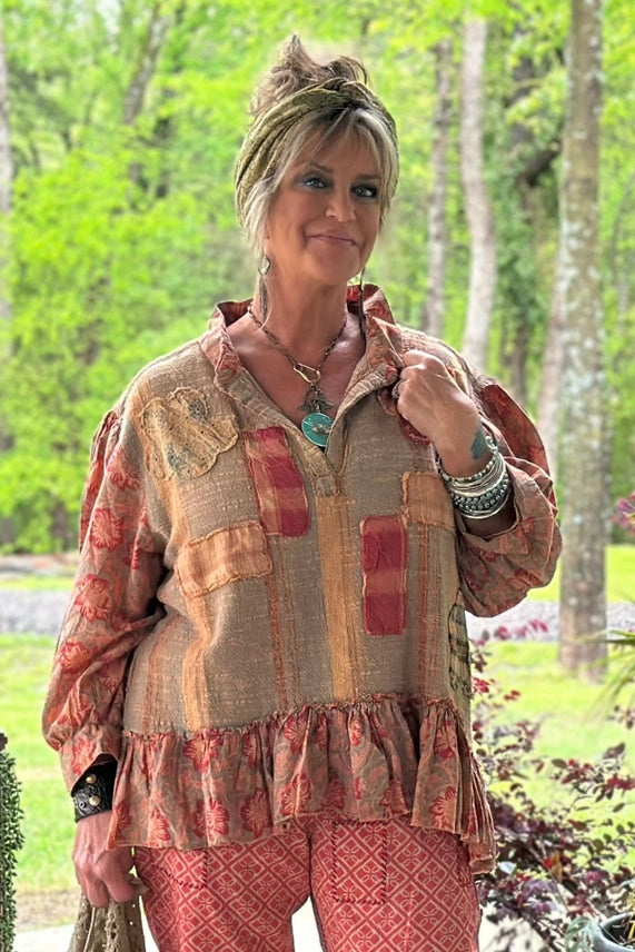 Jaded Gypsy Early Bloom Top | Bohemian Floral Blouse | Katze Boutique
