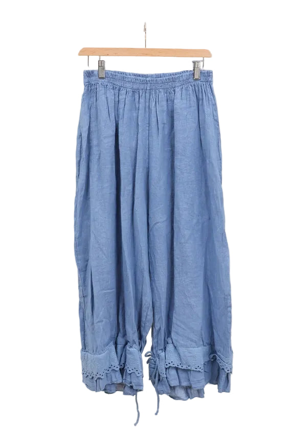 Eyelet Embroidery Linen Bloomers | Made in Italy – Katze Boutique