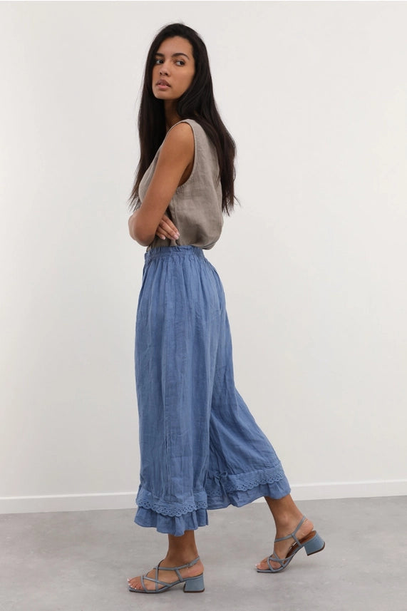 Eyelet Embroidery Linen Bloomers
