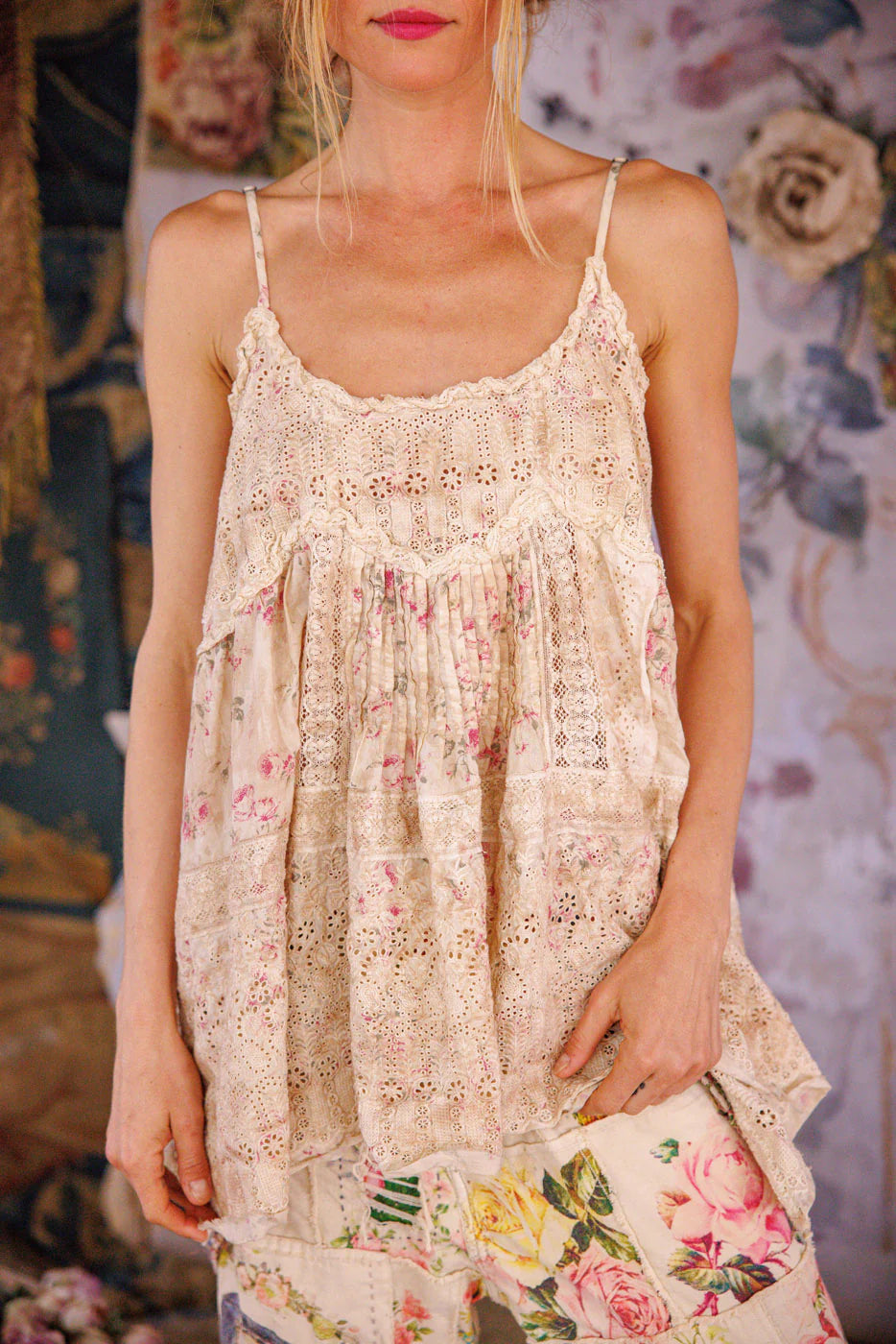 Magnolia Pearl Eyelet Esti Tank-Katze Boutique