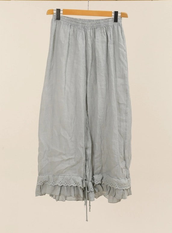 Eyelet Embroidery Linen Bloomers | Made in Italy – Katze Boutique