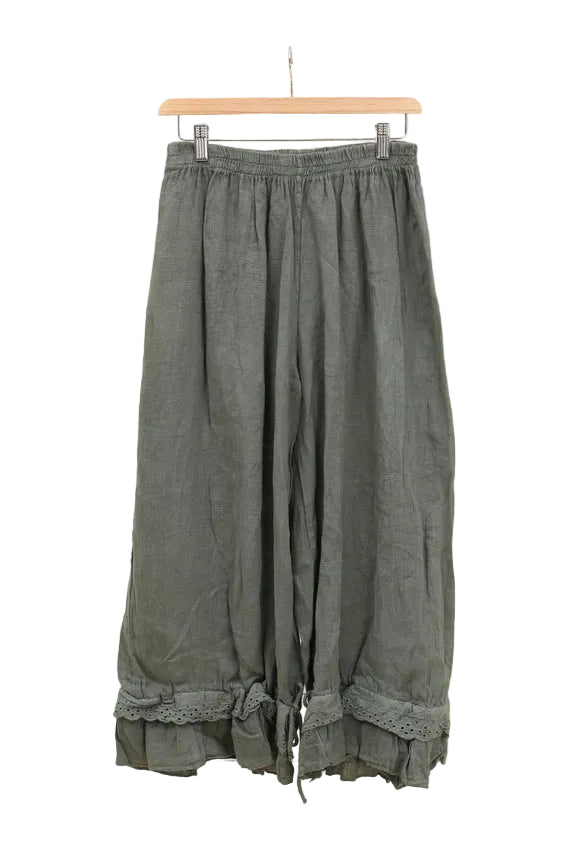 Eyelet Embroidery Linen Bloomers | Made in Italy – Katze Boutique