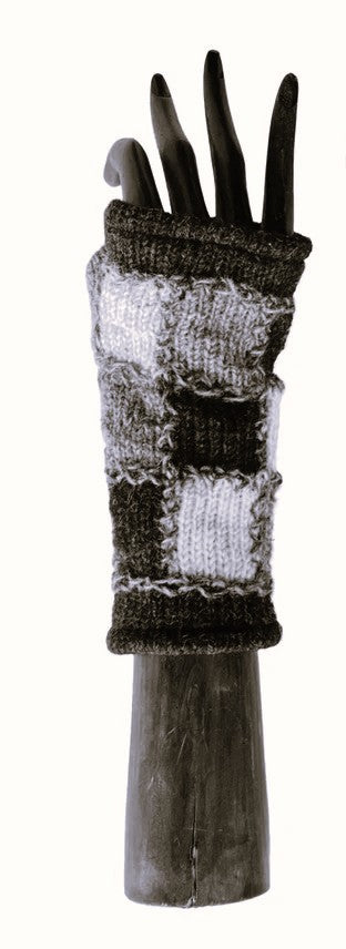 Color Block Wool Fingerless Gloves | Yak &amp; Yeti-Katze Boutique