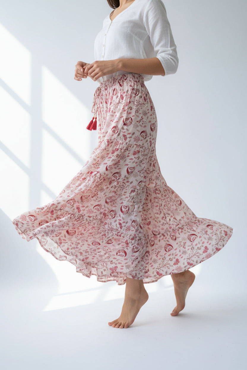 Flowy Celestial Wide Leg Boho Witchy Pants-Katze Boutique