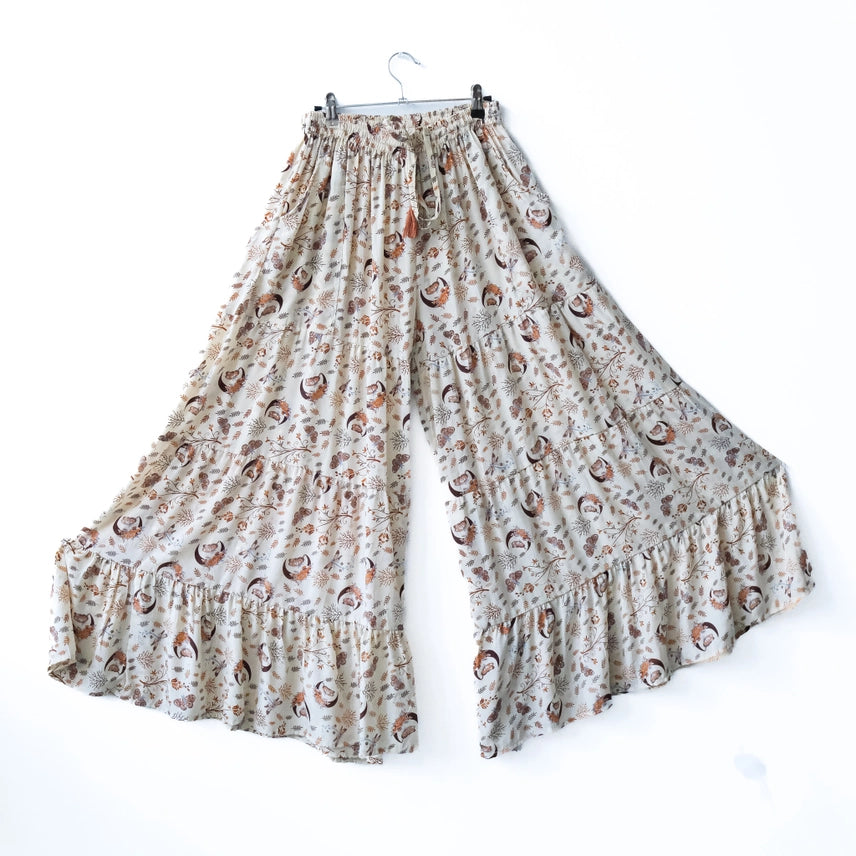 Celestial Boho Pants | Wide Leg Palazzo Witchy Pants | Katze Boutique