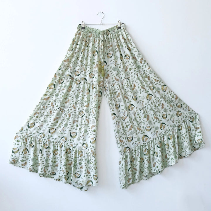 Celestial Boho Pants | Wide Leg Palazzo Witchy Pants | Katze Boutique