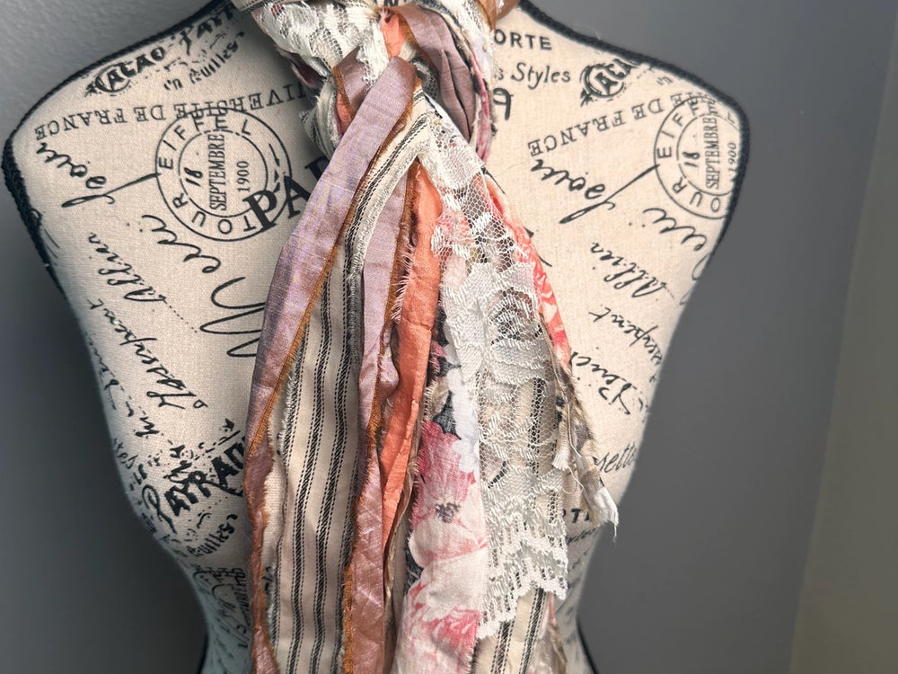 The Curated Raven Fringe Scarf -Love Lace-Katze Boutique