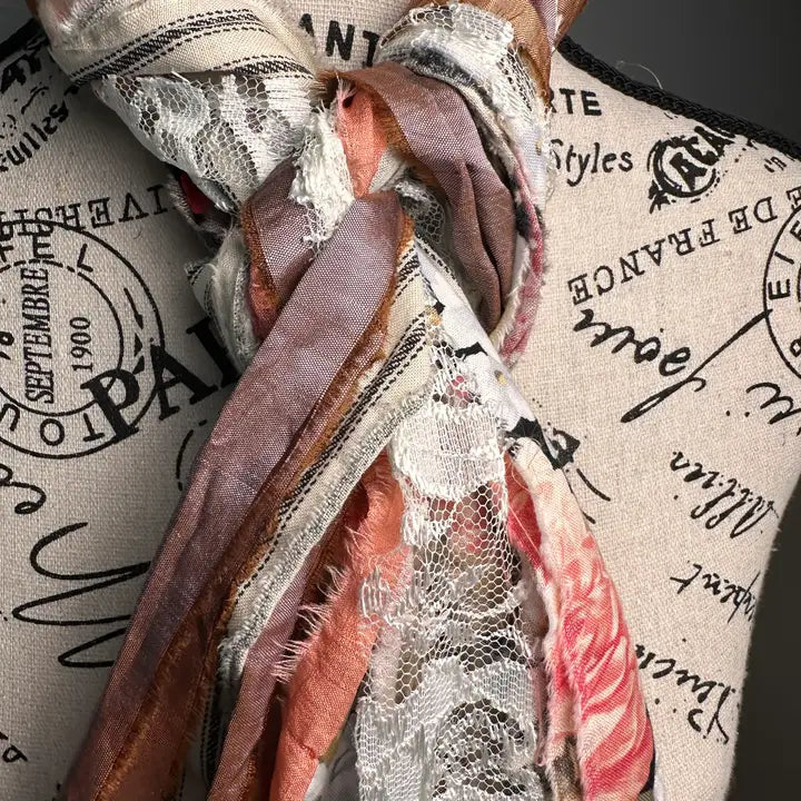 The Curated Raven Fringe Scarf -Love Lace-Katze Boutique