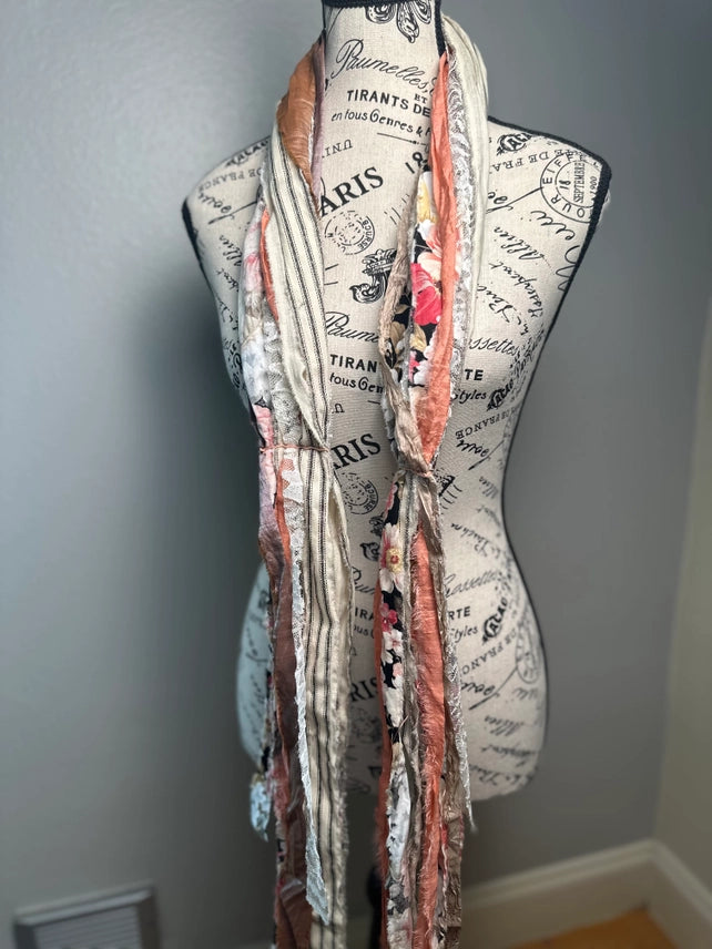 The Curated Raven Fringe Scarf -Love Lace-Katze Boutique