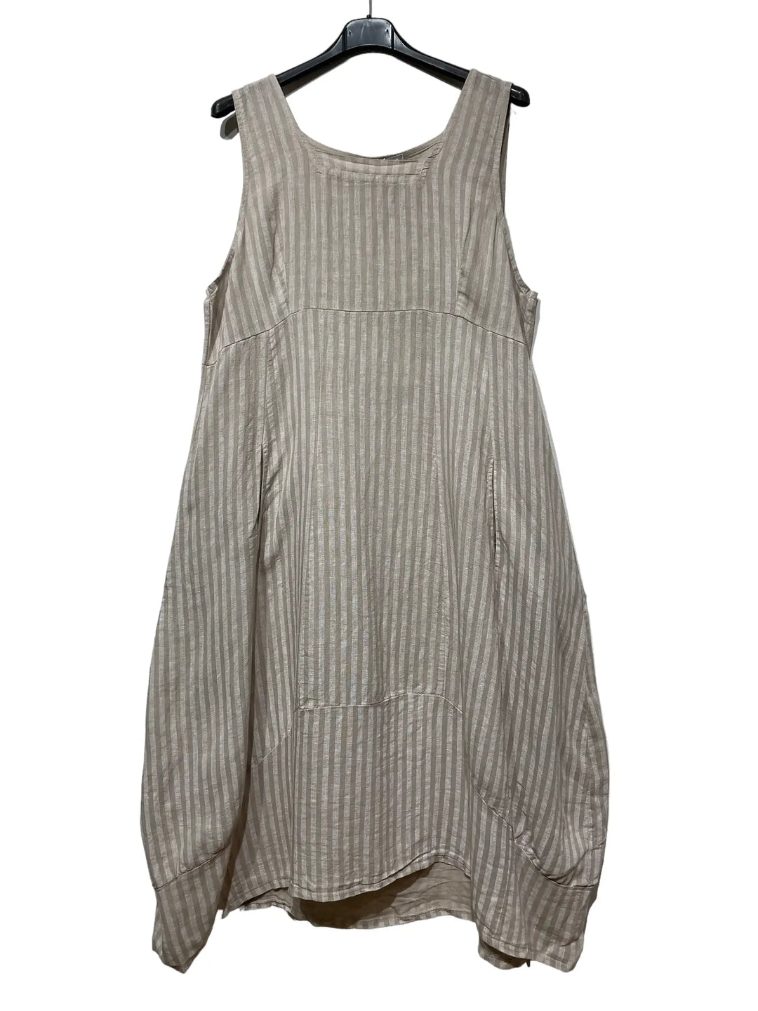 Made In Italy Striped Linen Dress-Katze Boutique