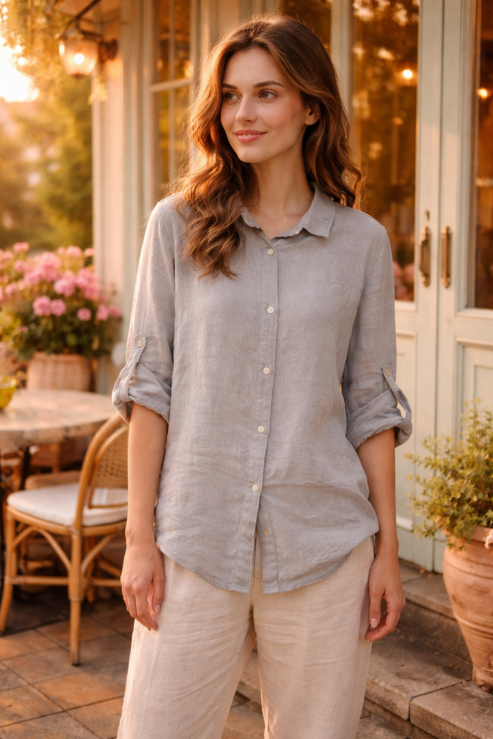 Made In Italy Linen Shirt-Katze Boutique