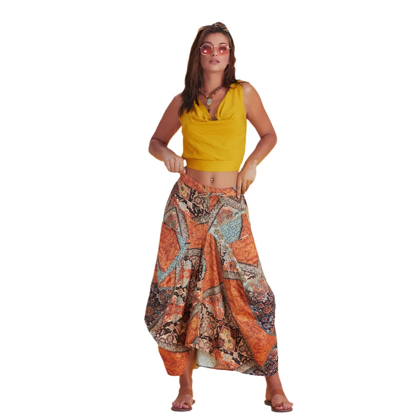 【BOHEMIAN SEOUL】CUT-POCKET WRAP SKIRT BOHEMIAN SEOUL | 보헤미안서울 Bohemian Seoul COTTON PLEATED