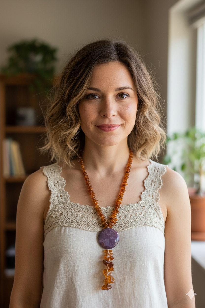 Handmade Amber Necklace - Katze Boutique