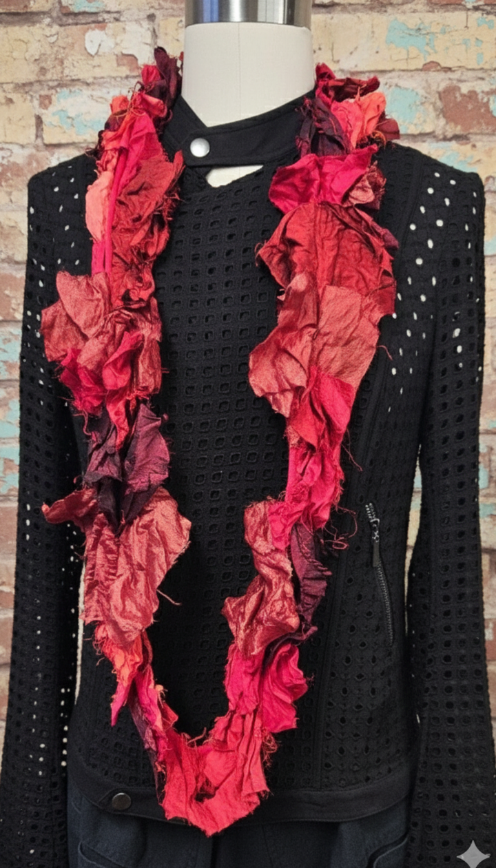 Handmade Res Infinity Silk Scarf-Katze Boutique