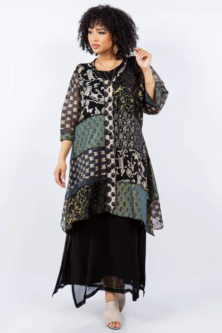 Wearable Art Patchwork Tunic-Katze Boutique
