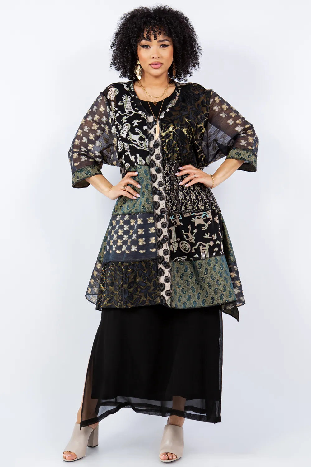 Wearable Art Patchwork Tunic-Katze Boutique
